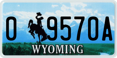 WY license plate 09570A
