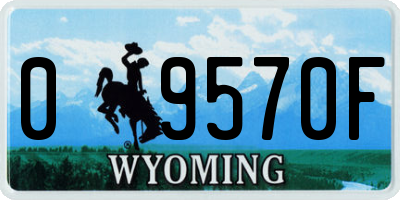 WY license plate 09570F