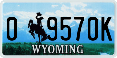 WY license plate 09570K