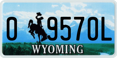 WY license plate 09570L