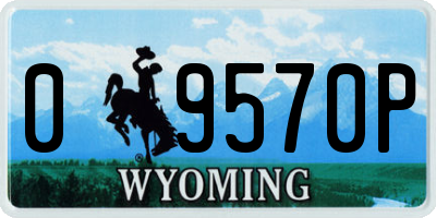 WY license plate 09570P
