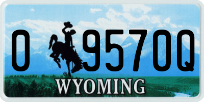 WY license plate 09570Q