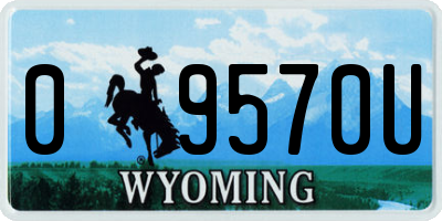 WY license plate 09570U