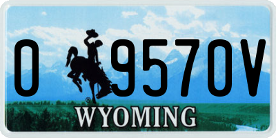 WY license plate 09570V