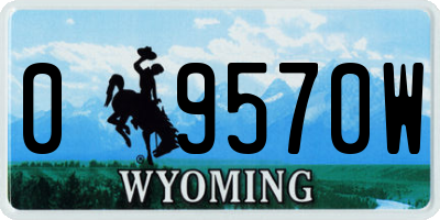 WY license plate 09570W