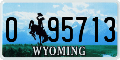 WY license plate 095713