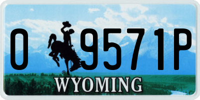 WY license plate 09571P