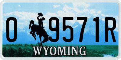 WY license plate 09571R