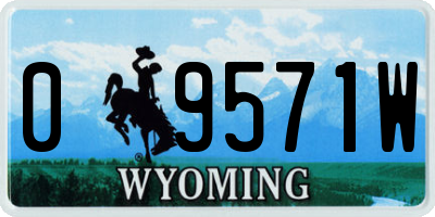 WY license plate 09571W
