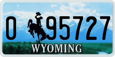 WY license plate 095727