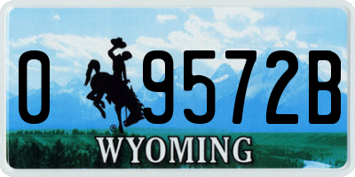 WY license plate 09572B