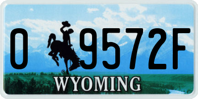 WY license plate 09572F