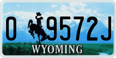 WY license plate 09572J