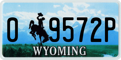 WY license plate 09572P