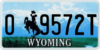 WY license plate 09572T