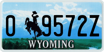 WY license plate 09572Z