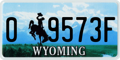 WY license plate 09573F