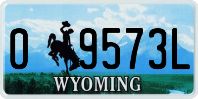 WY license plate 09573L