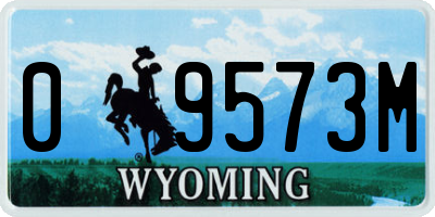 WY license plate 09573M