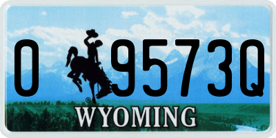 WY license plate 09573Q