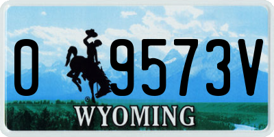 WY license plate 09573V