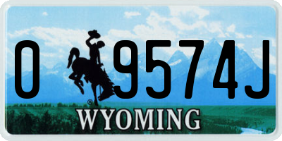 WY license plate 09574J