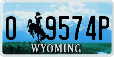 WY license plate 09574P