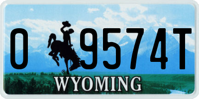 WY license plate 09574T