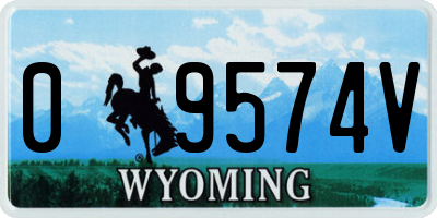 WY license plate 09574V