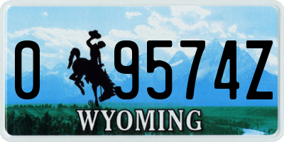 WY license plate 09574Z