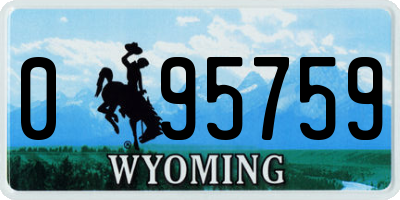WY license plate 095759