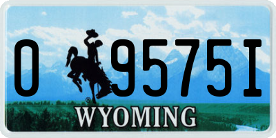 WY license plate 09575I