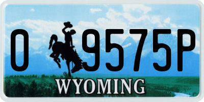 WY license plate 09575P
