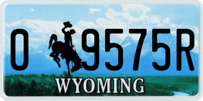 WY license plate 09575R