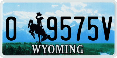 WY license plate 09575V