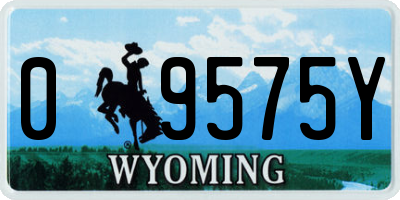 WY license plate 09575Y