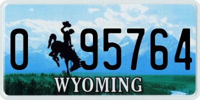 WY license plate 095764