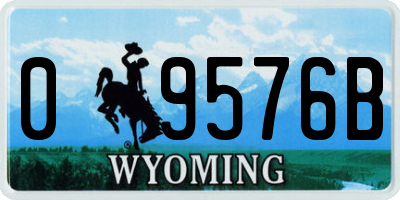 WY license plate 09576B