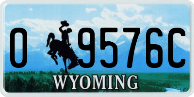 WY license plate 09576C