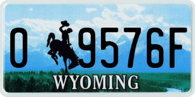 WY license plate 09576F