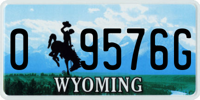 WY license plate 09576G