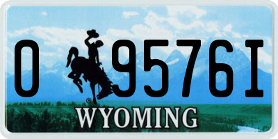 WY license plate 09576I