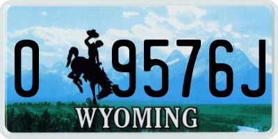 WY license plate 09576J