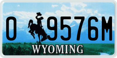 WY license plate 09576M