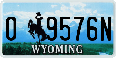 WY license plate 09576N