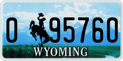 WY license plate 09576O