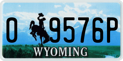 WY license plate 09576P