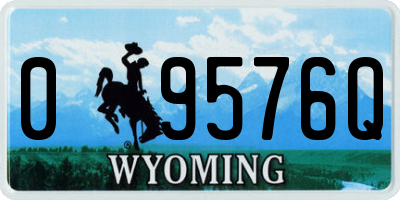 WY license plate 09576Q