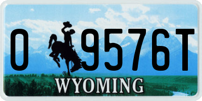 WY license plate 09576T