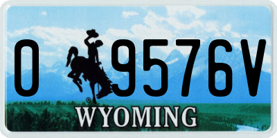WY license plate 09576V